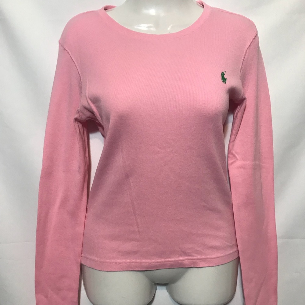 Ralph Lauren sport long sleeve pink shirt